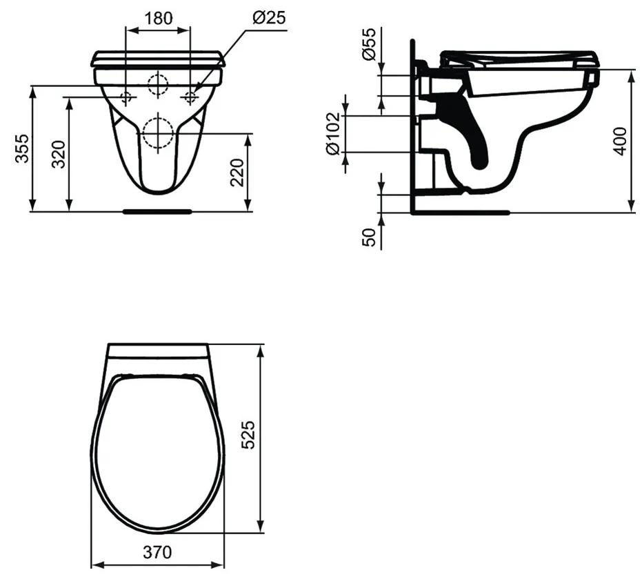 GROHE G+V 1 - set 5v1- Rapid SL pre WC + tlačidlo + úchyty + závesné WC Vima + WC sedátko