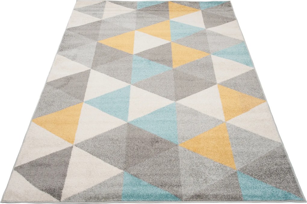 TA Koberec C940M TMAVO_ŠEDÁ/TYRKYSOVO AZÚROVÁ Rozmer: 200x250 cm