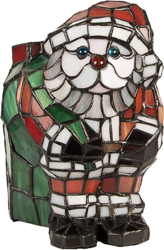 Stolná Tiffany lampa Santa Claus - 17 * 11 * 22 cm / E14 / max. 1x25W