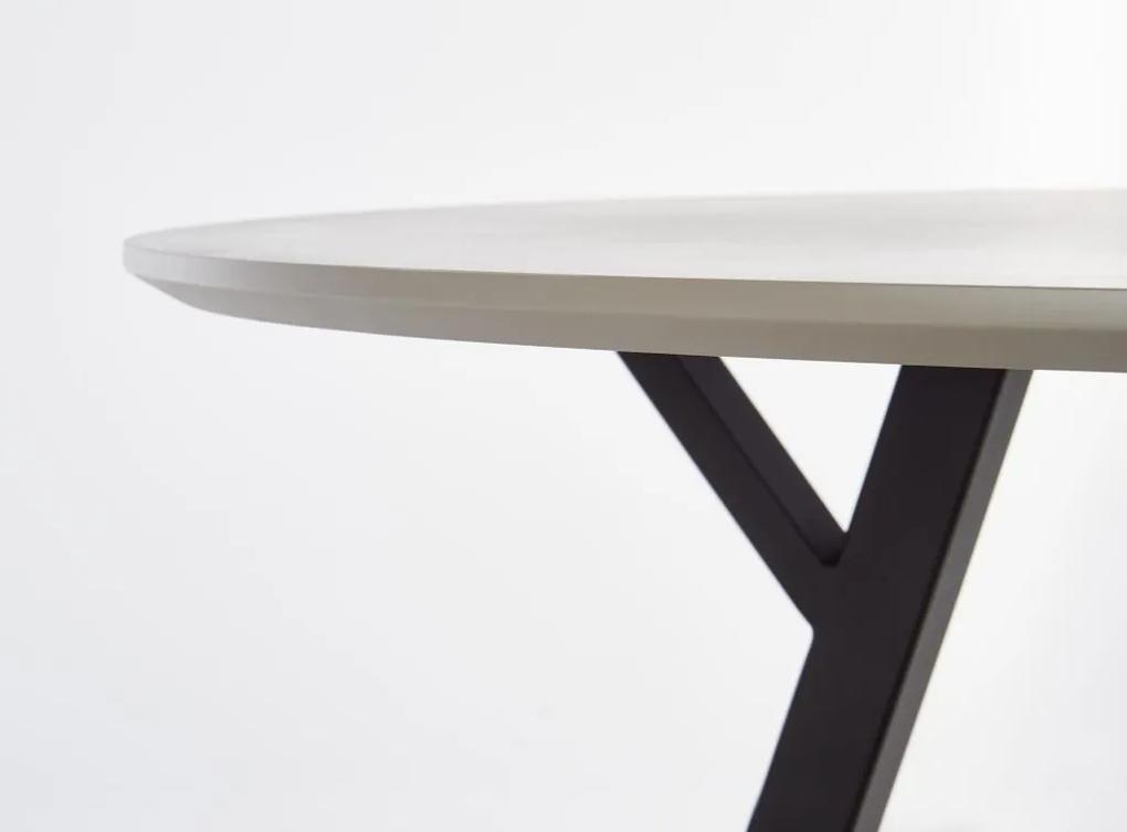 Moderný okrúhly stôl BALROG 100 cm, svetlo sivý