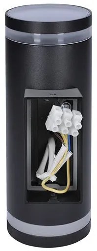 SOLIGHT Vonkajšie nástenné svietidlo POTENZA 2xGU10 | IP54, čierne