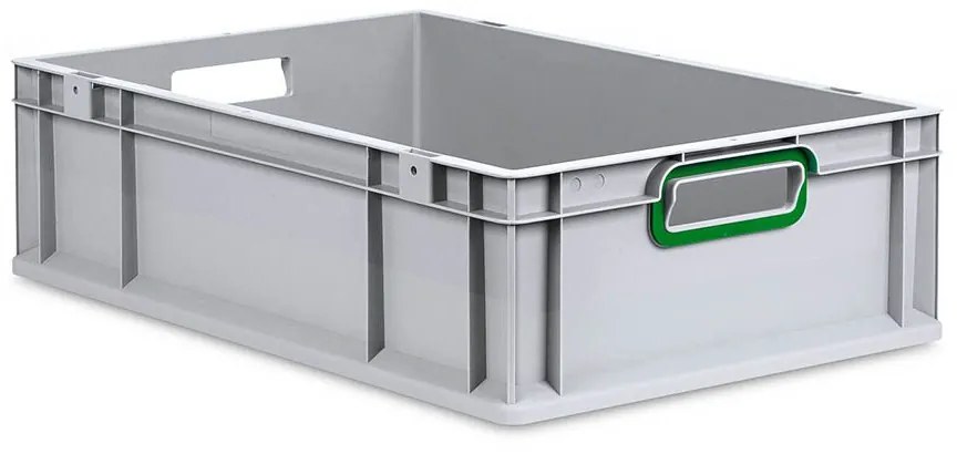 Sada 5 kusov - Eurobox Next Gen 2.0 - Stohovateľná nádoba s otvorenými rukoväťami - Zelená - 600 x 400 x 170 mm