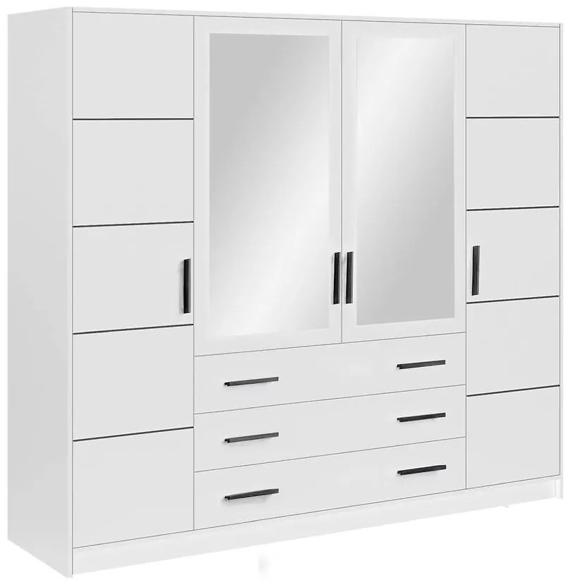 Skriňa Bali 240 biela / zrkadlo