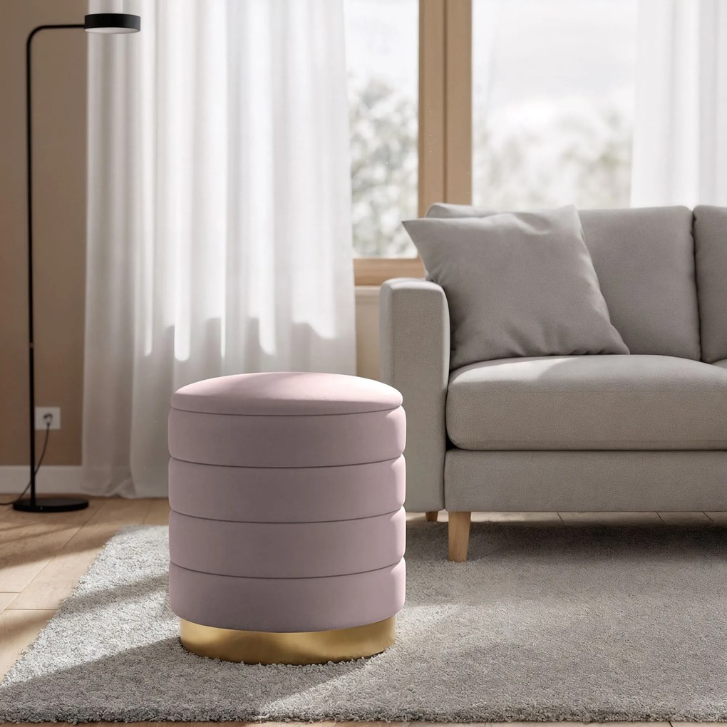Taburet Luna růžový