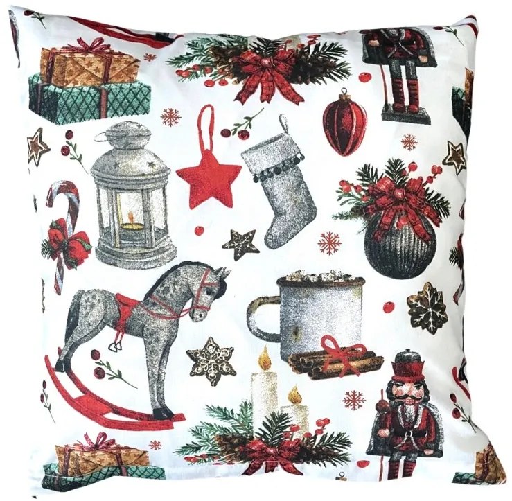 INTERMEDIC SK Obliečka na vankúš Luskáčik 40×40 cm – 100% bavlna, zimný motív