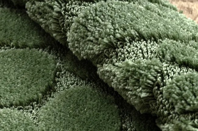 Kúpeľňový koberček SUPREME STONES kamienky, zelený kruh