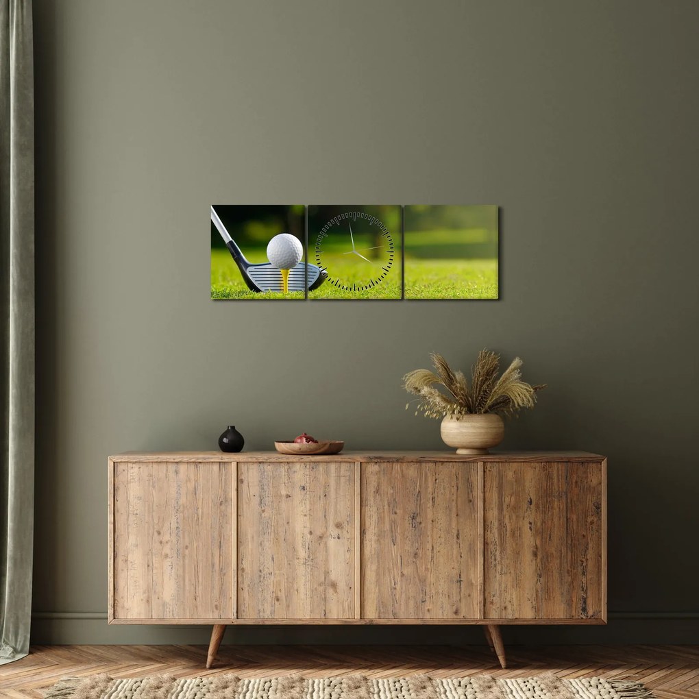 Obraz - Golf (s hodinami) (90x30 cm)