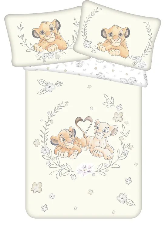 Detské bavlnené obliečky do postieľky - Levi kráľ
