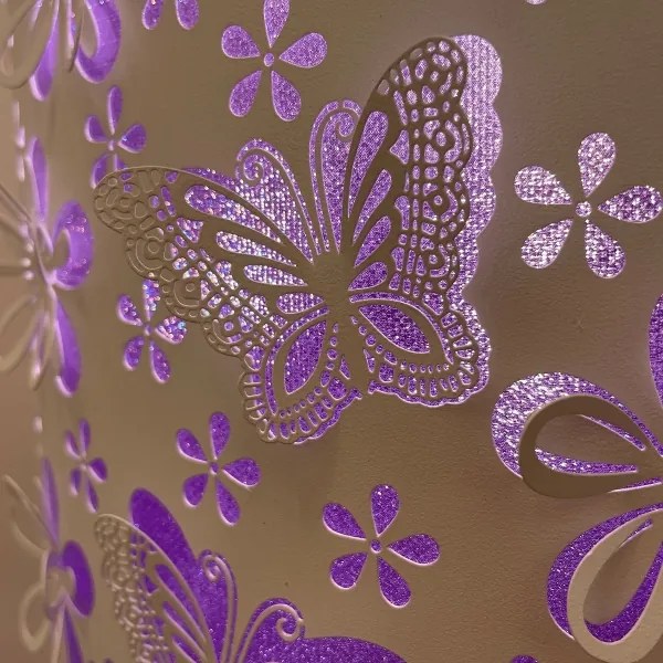 ONLI - Stojacia lampa TITILLA 1xE27/22W/230V fialová/biela