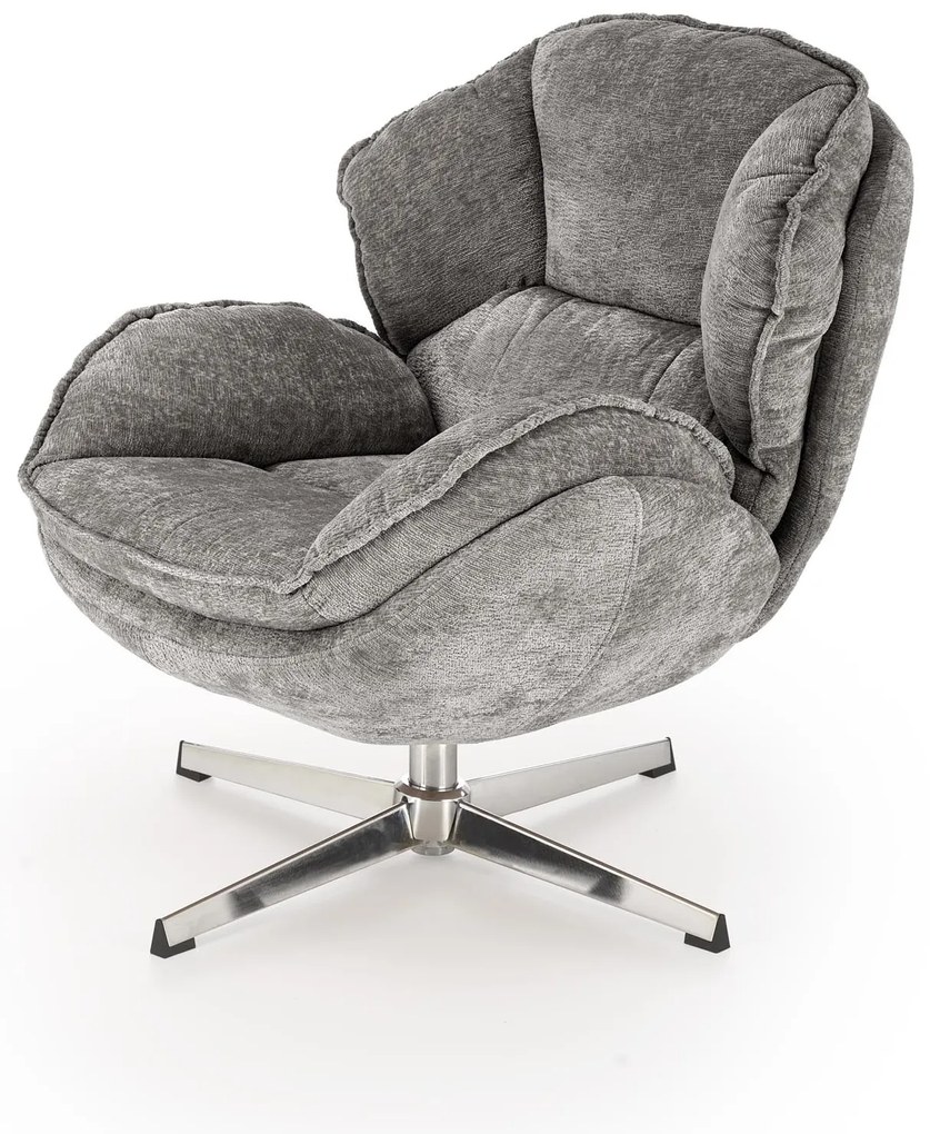 Otočné křeslo Guido popelavě šedé