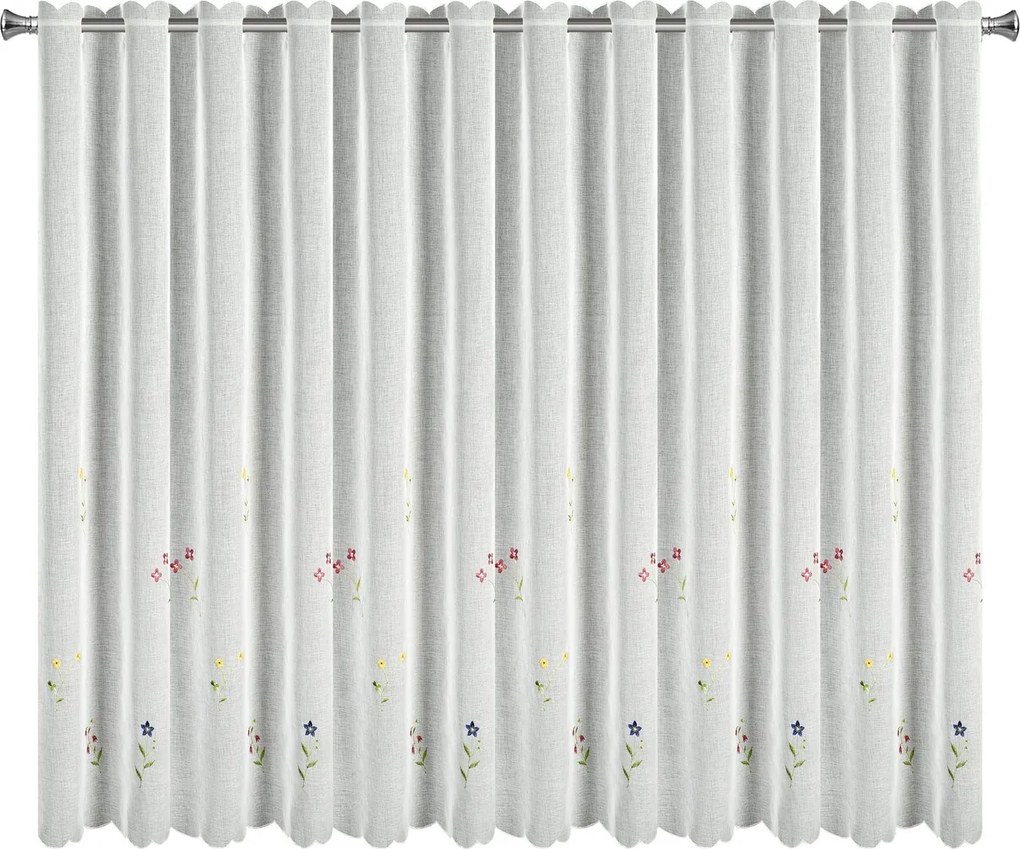 ZÁCLONA NA PÚTKACH MARIKA 350X145 CM KVETY