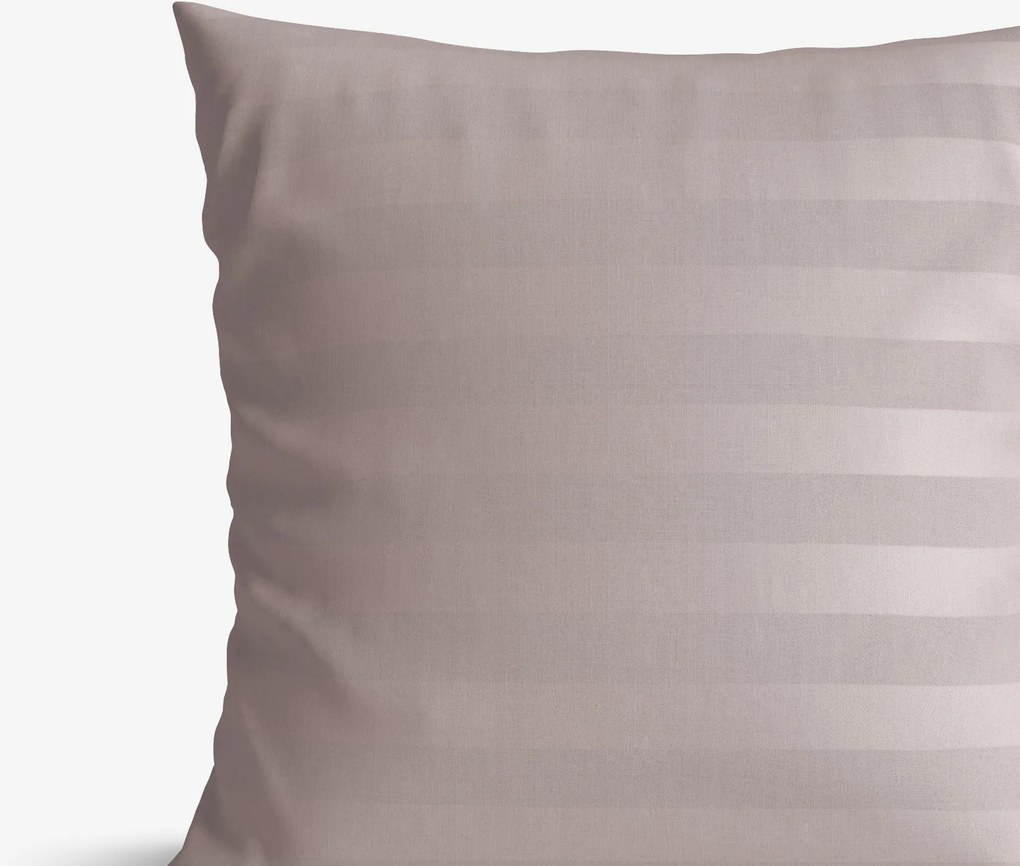Goldea damašková obliečka na vankúš - sivohnedé prúžky so saténovým leskom 40 x 60 cm