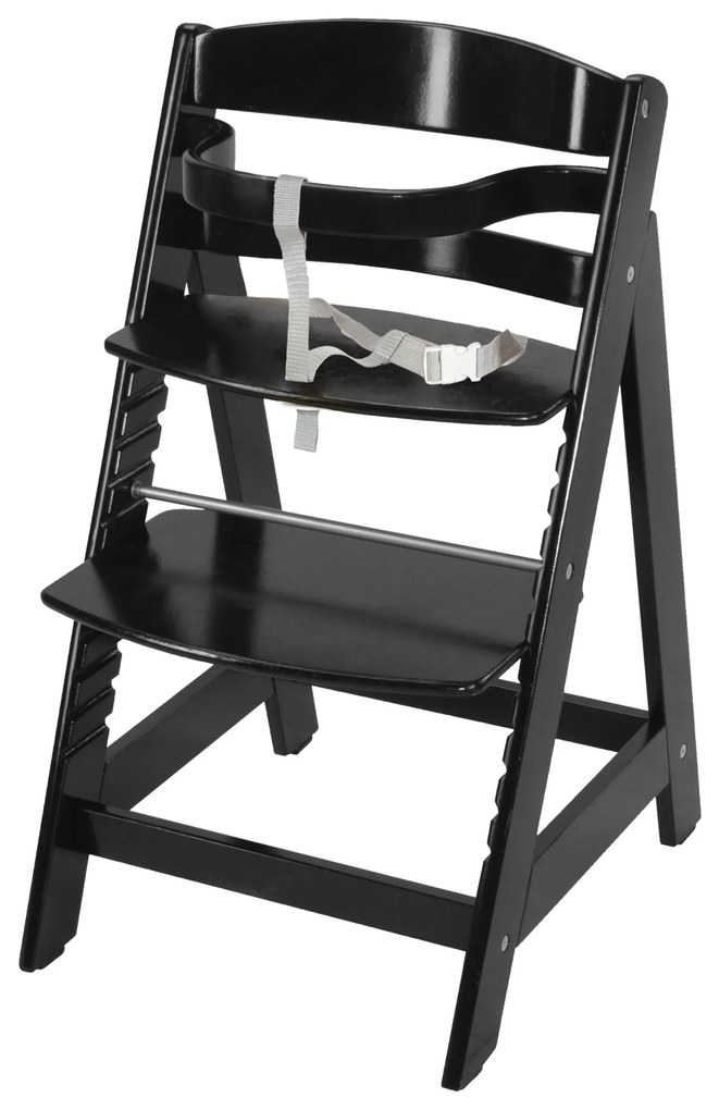 roba Detská drevená vysoká jedálenská stolička Sit Up (čierna)  (100306933)