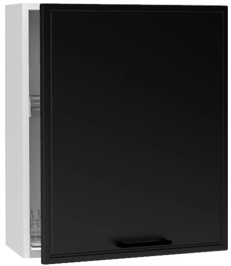 Kuchynské skrinka Emily W60su Alu čierny hrášok