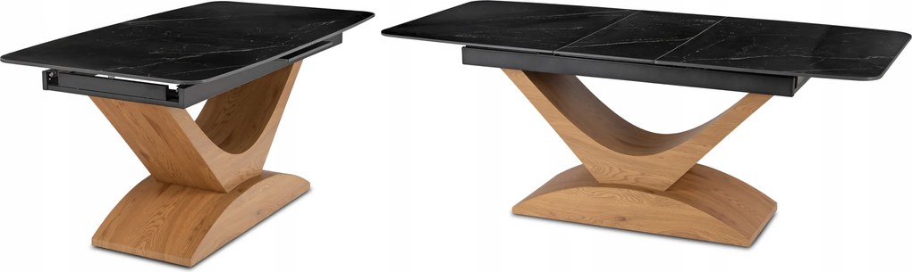 Keramický rozkladací stôl do jedálne, kremeň, biely ALICANTE 160/200