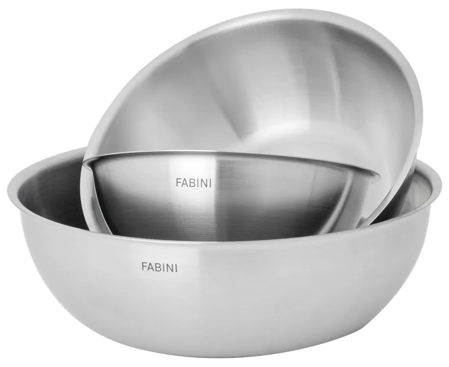 Misy v súprave 3 ks z nehrdzavejúcej ocele v striebornej farbe ø 25,5 cm Lucca 3.0 – FABINI