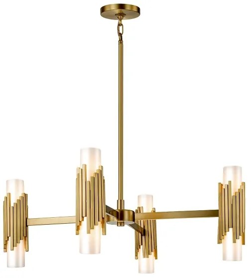 Elstead MARVELE8-AB-OPAL - Luster na tyči MARVELE 8xE14/40W/230V zlatý