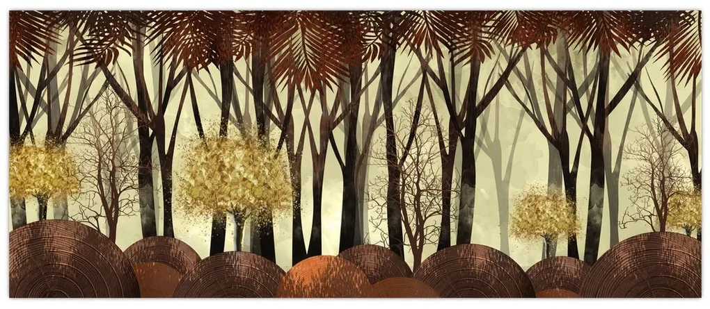 Obraz - Dekoratívne les (120x50 cm)