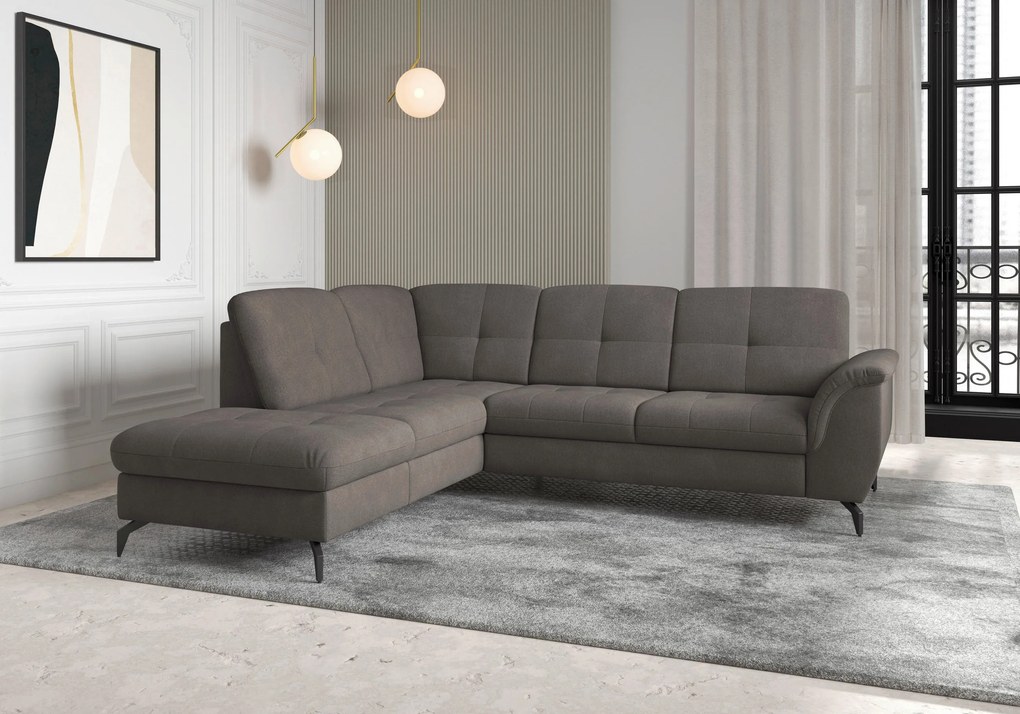 XXXLutz ROHOVÁ SEDAČKA, textil, grafitová Sit & More - Sedačky - 000144013392