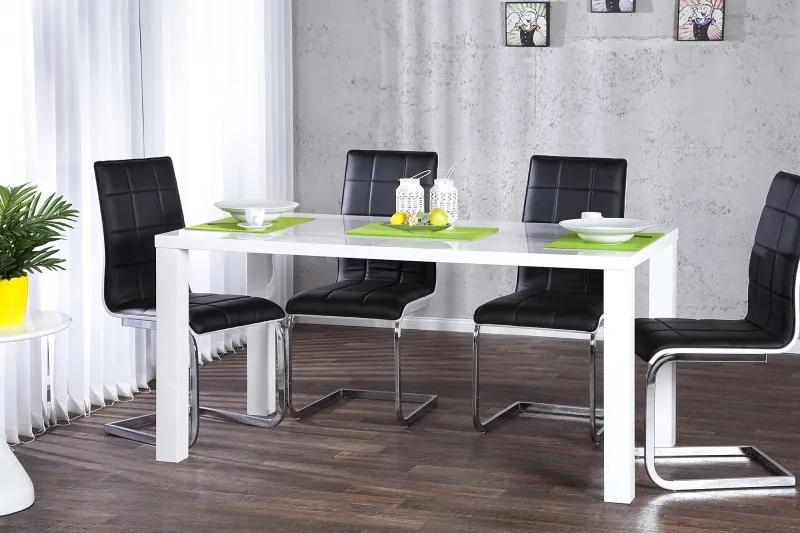 Jedálenský stôl Lucente biely s vysokým leskom 120cm