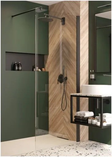 Deante Cascada, okrúhla nerezová dažďová sprchová hlavica 250 mm, titanium, NAC_D00K