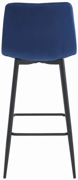 Set štyroch barových stoličiek NADO zamatové granátové (čierne nohy) 4 ks