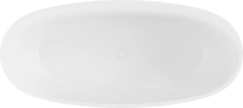 Mexen Torino, voľne stojaca vaňa z konglomerátu 155x78 cm, biela matná, 57271557800