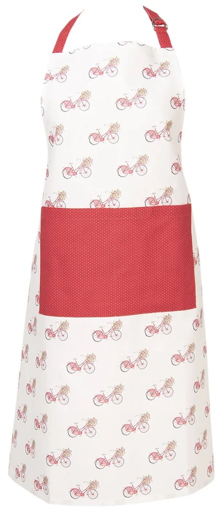 Kuchynská bavlnená zástera Red Bicycle - 70 * 85 cm