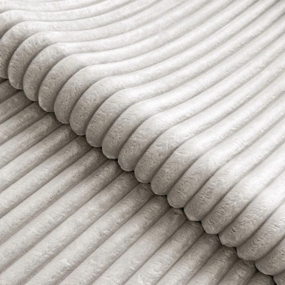 Svetlosivá menčestrová rohová pohovka (pravý roh/do L) Marbeya – Ropez