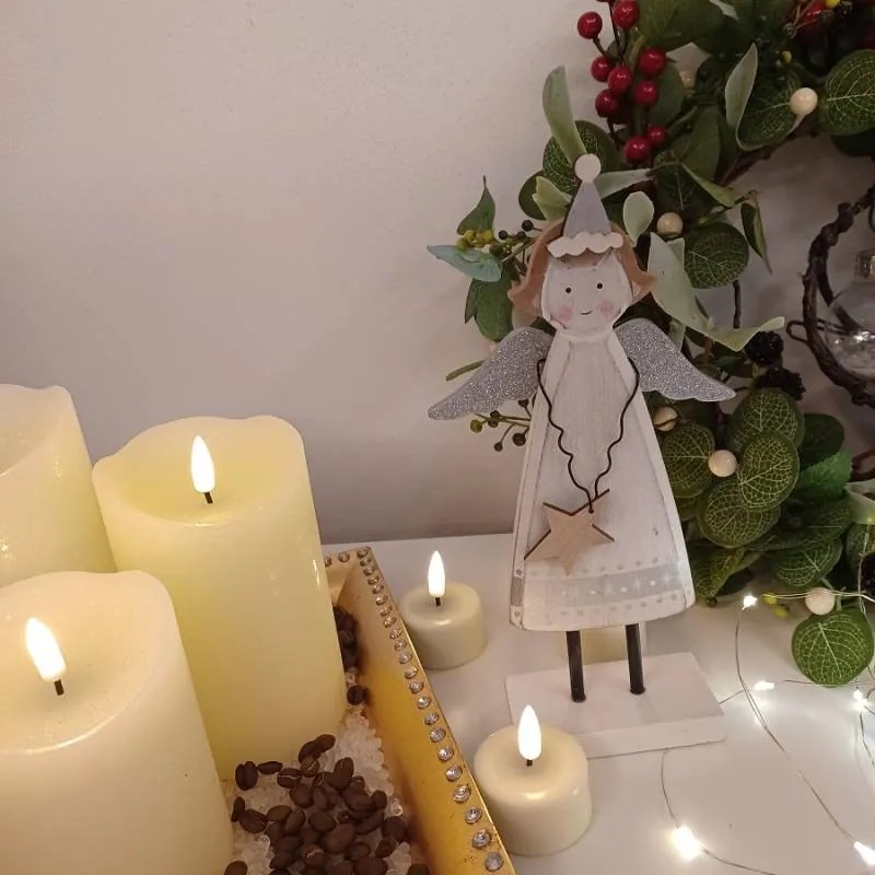 DECOLED Dekorácia, anjel, 11,5 x 4 x 23 cm