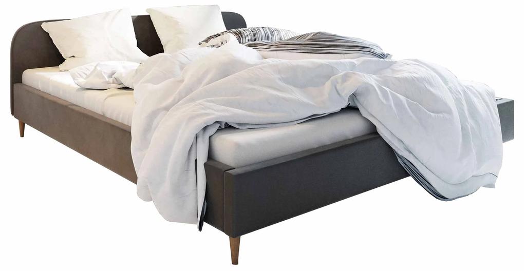 Manželská posteľ 120 cm Lon (sivá) (bez roštu a úložného priestoru). Vlastná spoľahlivá doprava až k Vám domov. 1047064