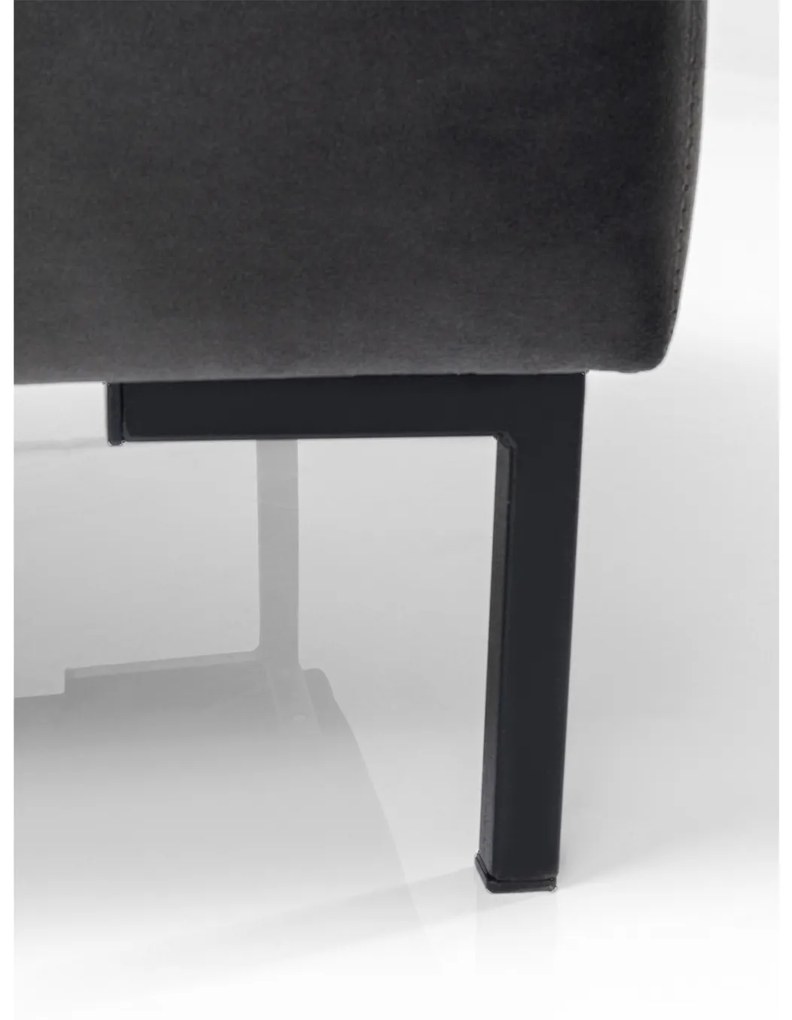 Gianni Velvet taburetka sivo-čierna