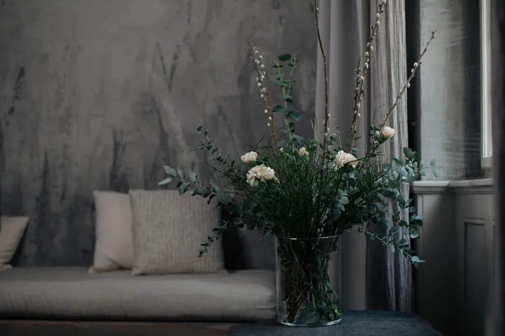 Sklenená váza 19x25 cm, priehľadná valcová