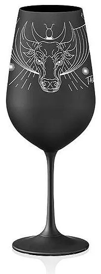 Crystalex pohár Zverokruhy Býk čierna 550 ml