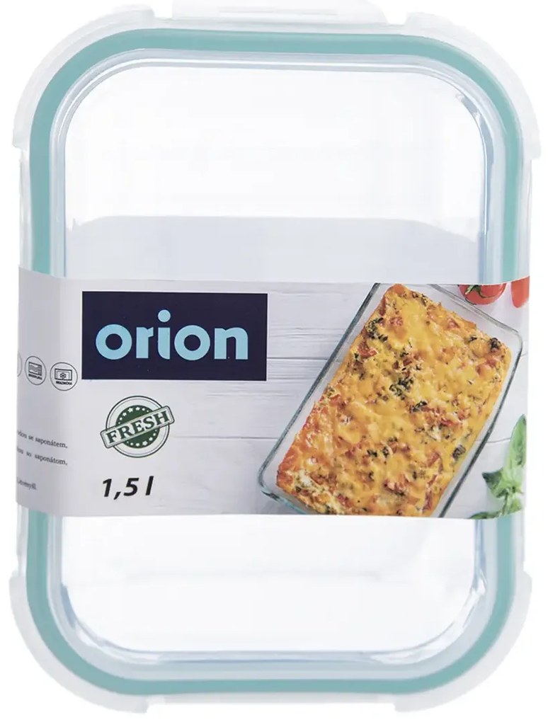 Orion Skleněná zapékací miska, krabička na oběd a svačiny, zelená - 1,5l