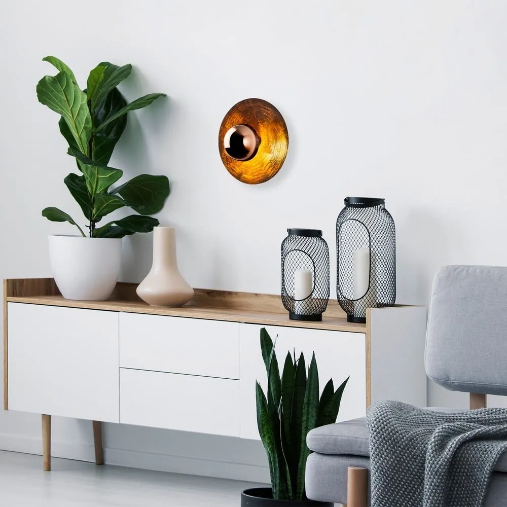 Nástenné svietidlo v medenej farbe ø 38 cm Kurt – Opviq lights