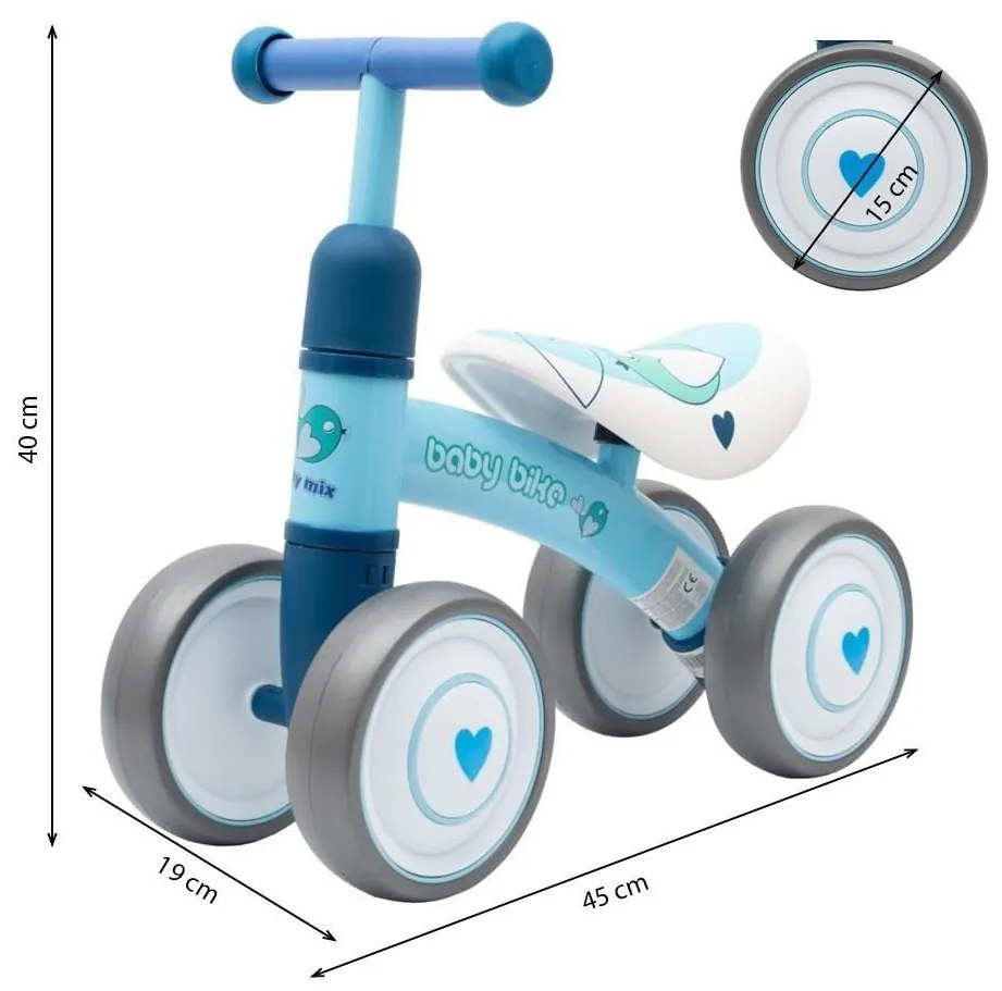 Detské odrážadlo Baby Mix Baby Bike Čierna biela football