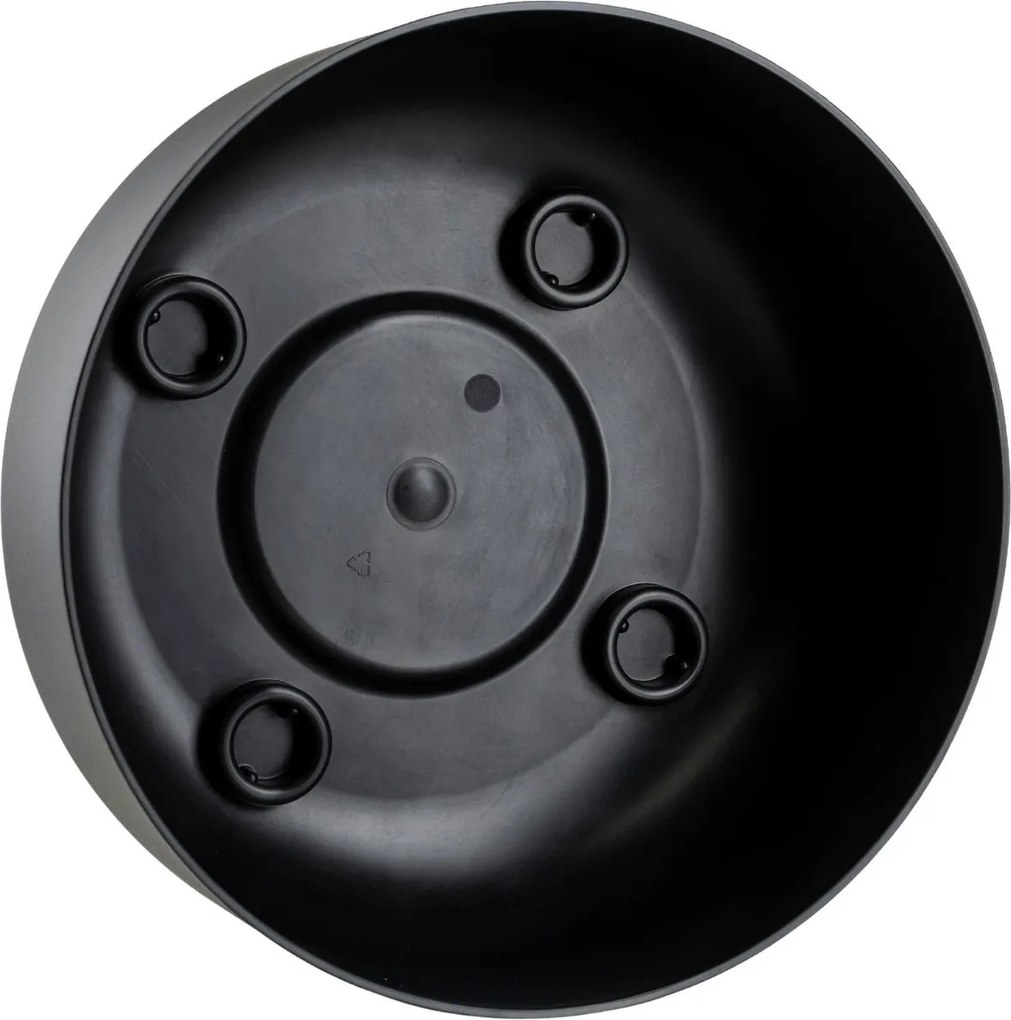 Plastový květináč na nožičkách TERRA 14,4x29,7 cm černý