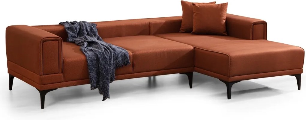 Rohová sedacia súprava Horizon 250 cm tehlová pravá