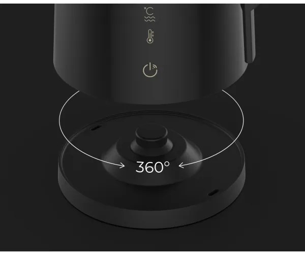 AENO - Inteligentná rýchlovarná kanvica s LED displejom 1,7 l 2200W/230V čierna