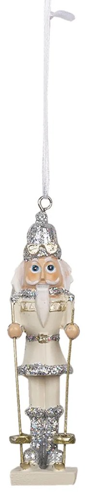 Závesná vianočné dekorácie Luskáčik na lyžiach - 3 * 3 * 10 cm