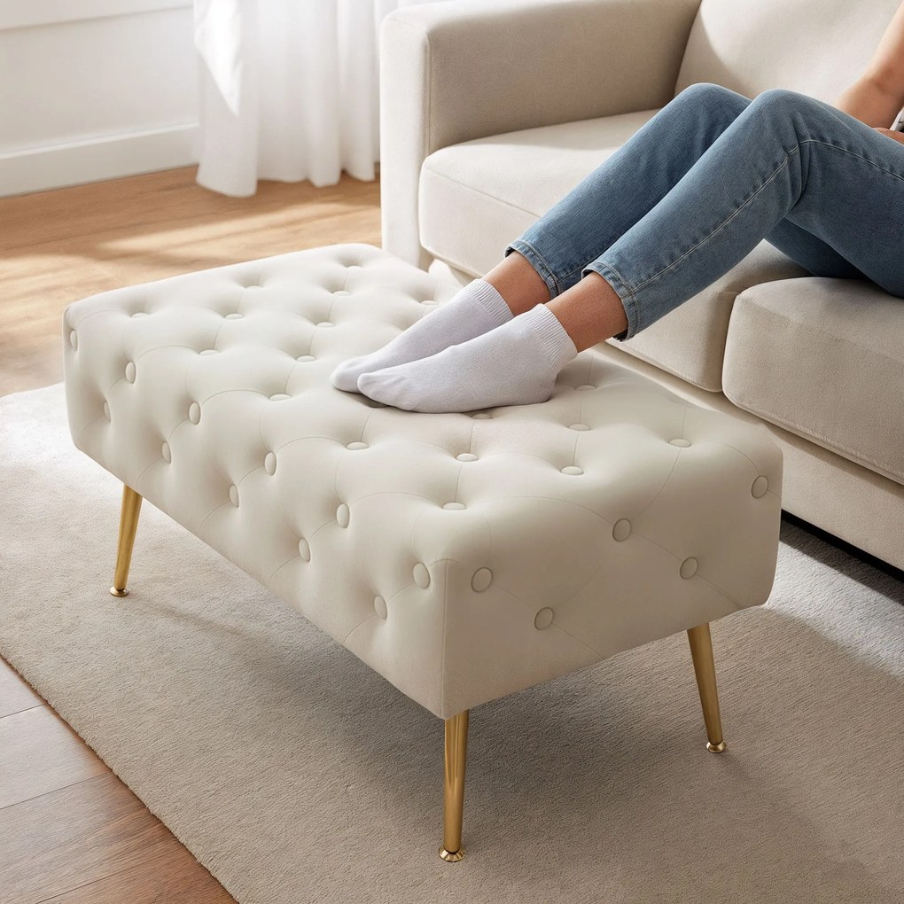 Taburet Madrid béžový