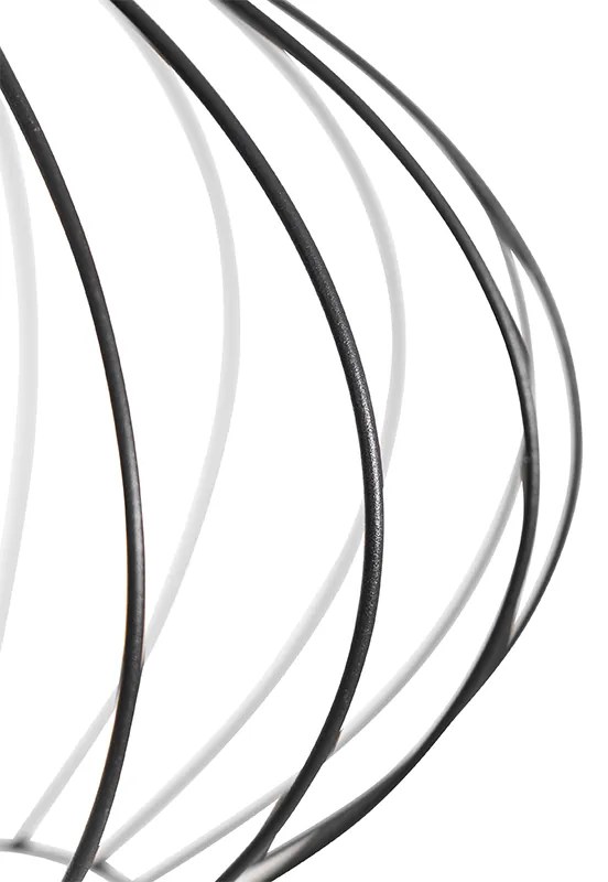 Priemyselná stojaca lampa čierna 23 cm - Margarita