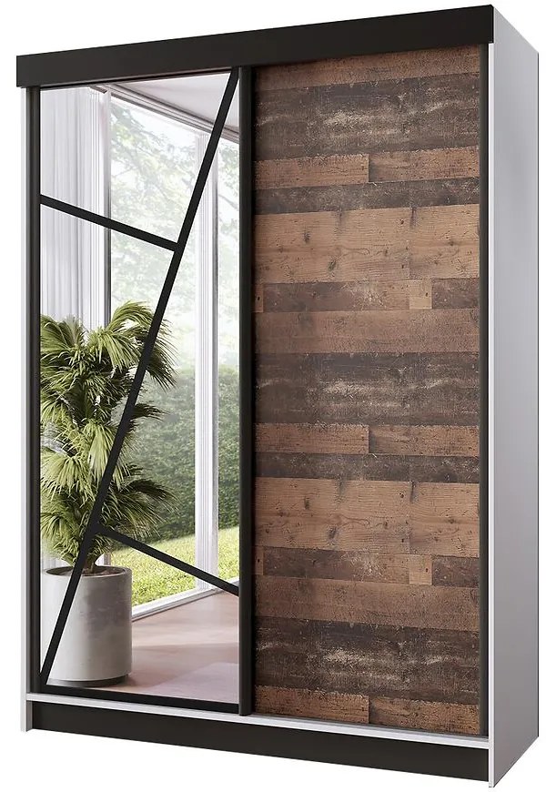 Skriňa Vena 167 biely + old style