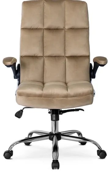 Vintino kancelárska otočná stolička JACOB s chrómovými nohami bežová