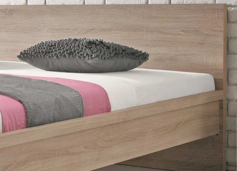 Posteľ Malmö 180x200 cm, dub Sonoma