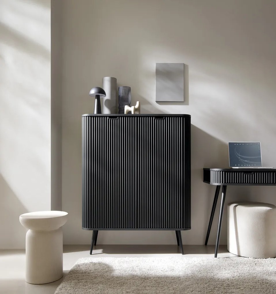 Zova vysoká komoda (K103) do obývačky, čierna