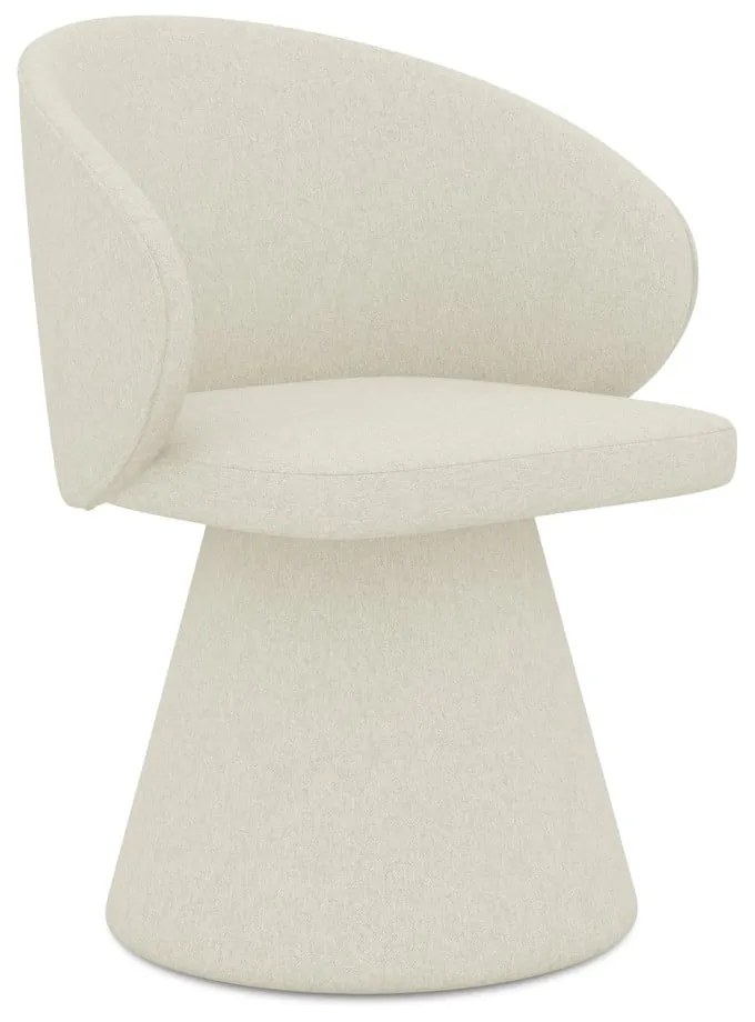 Krémovobiele čalúnené jedálenské kreslo Uala – Makamii