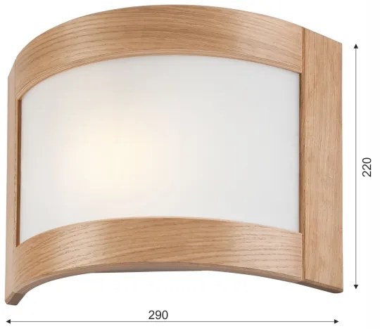 Nástenné svietidlo ELODIE 1xE27/60W/230V dub