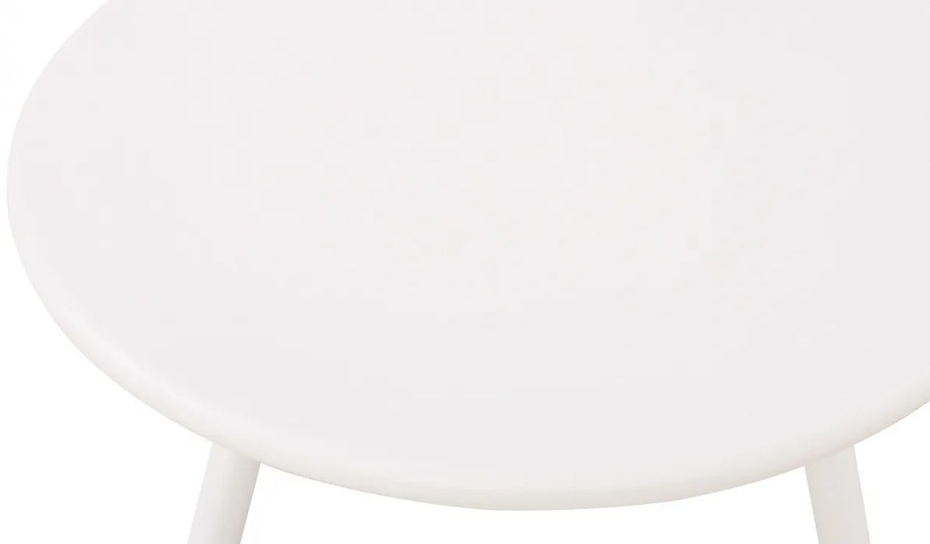 Konferenčný stolík Berea - v40 x Ø50 cm - Biela